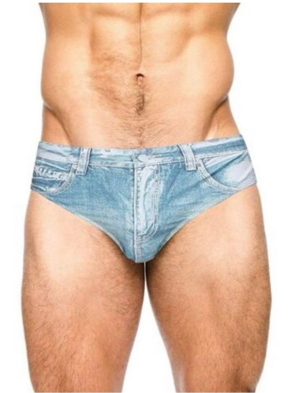 PJ Paul Jones Faux Denim Swim Briefs Size Large NWT